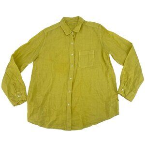 Velvet by Jenny Graham Mulholland Woven Linen Button Up Shirt Size Medium